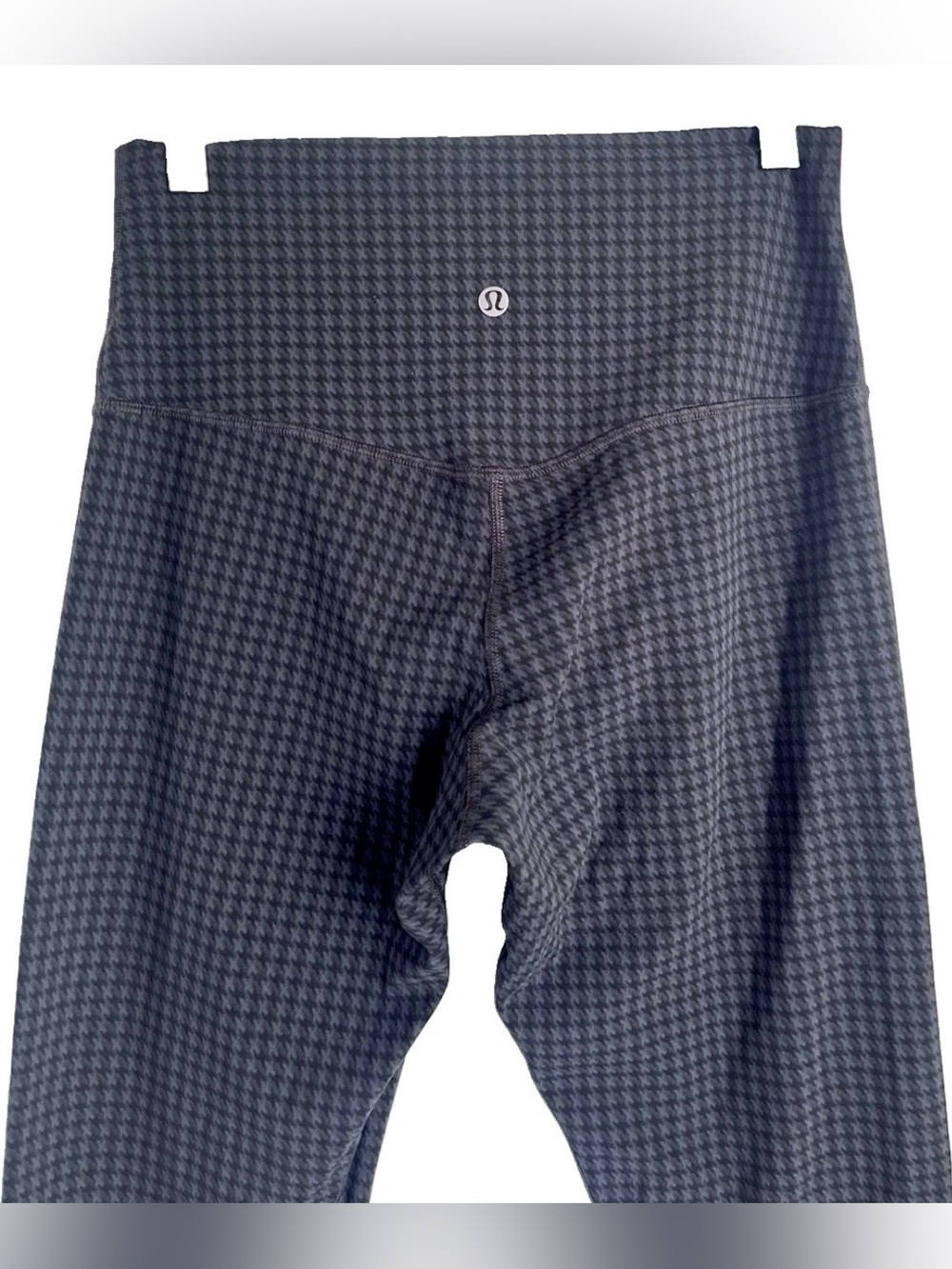 Lululemon Align 23” Leggings Crop Micro Houndstooth Blue Multi High Rise Sz 8 - Picture 5 of 10